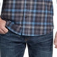 Weatherproof Vintage Men's Brushed Flannel Plaid Shirt Blue Size XXX-Large