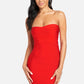 Bebe Women's Juniors' Strapless Bodycon Dress Red Size XS