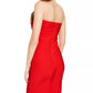 Bebe Women's Juniors' Strapless Bodycon Dress Red Size XS