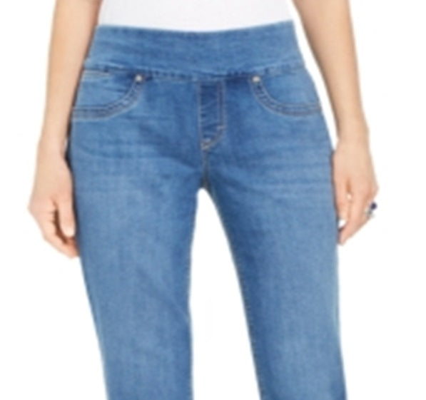 Style & Co Women's Ella Cuffed Boyfriend Jeans Blue Size Petite Medium