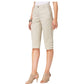 Style & Co Women's Snap-Button Capri Pants Beige Size 12