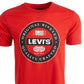 Levi's Men's Circular Logo T-Shirt Red Size Medium