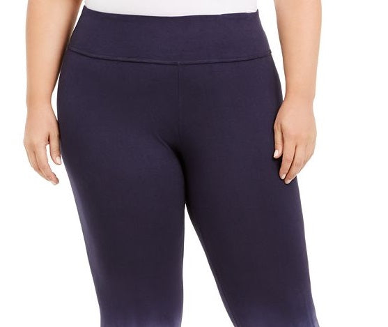 Ideology Women's Plus Blurred Tie Dyed Leggings Purple Size 1X