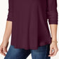 JM Collection Women's Turtleneck Top Red Size X-Small