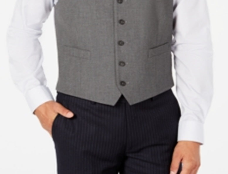 Ryan Seacrest Distinction Men's Belted Jacket Gray Size Large