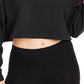 Puma Women's Floral Cropped Hoodie Black Size X-Small