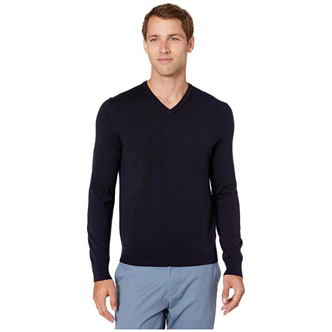 Calvin Klein Men's  Merino V-Neck Sweater Black Size Medium