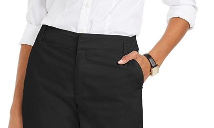 Charter Club Women's Twill Casual Shorts Black Size 14