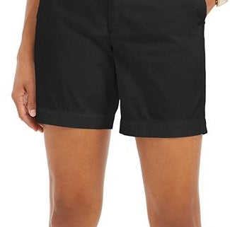 Charter Club Women's Twill Casual Shorts Black Size 14