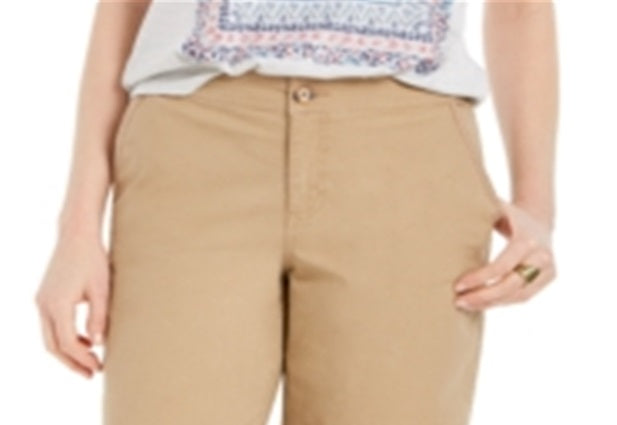 Style & Co Women's Cuffed Bermuda Shorts  Brown Size 8