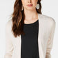 Maison Jules Women's Long Open Front Jersey Cardigan Sweater Brown Size 2XS