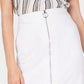 INC Women's O-Ring Zip Front Mini Skirt White Size M