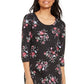 Karen Scott Women's Floral-Print Dress  Black Size S