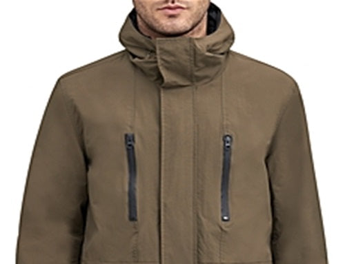 Marc New York Men's Boone Anorak Water Resistant in Military Jacket Green Size Large
