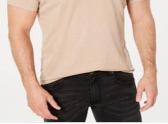 INC International Concepts Men's Heathered T-Shirt  Brown Size Medium