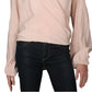 Free People Women's Check on It Hi-Low Drapey Wrap Top Pink Size M