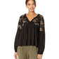 Free People Women's Lina Lace Top Black Size Large