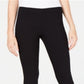 INC International Concepts Women's Fringe Trim Cropped Stretch Dress Pants Black Size 14