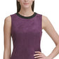 Tommy Hilfiger Women's Faux Suede Asymmetrical Sheath Dress Purple Size 4