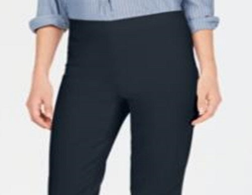 Charter Club Women's Pants Cropped Pull on Stretch Blue Size 12 Petite