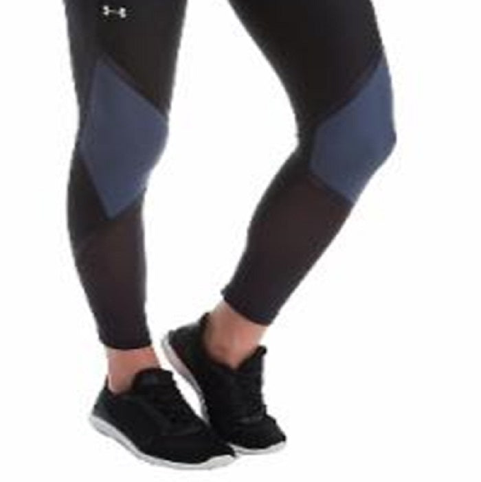 Under Armour Women's HeatGear Shine Ankle Crop Compression Tights Black Size Large