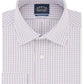 Eagle Men's Classic Regular Fit Non Iron Stretch Collar Check Dress Shirt Red Size 32X33