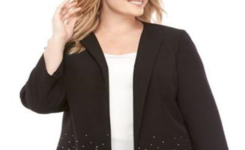 Kasper Women's Suit Wear to Work Jacket Black Size 24W