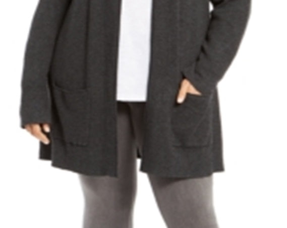 Style & Co Women's Layering Open Front Duster Sweater Gray Size 3X