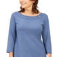 Karen Scott Women's Sport Cotton Hardware Dress Blue Size X-Small