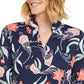 Charter Club Women's Paisley Print Tunic Blue Size Petite Small