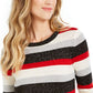 Charter Club Women's Striped Sweater Black Size Petite L