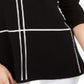 Alfani Women's Petite Grid-Pattern Sweater Black Size Petite M