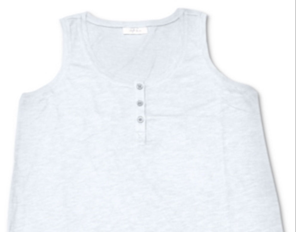 Style & Co Women's Henley Tank Top White Size Petite X-Large