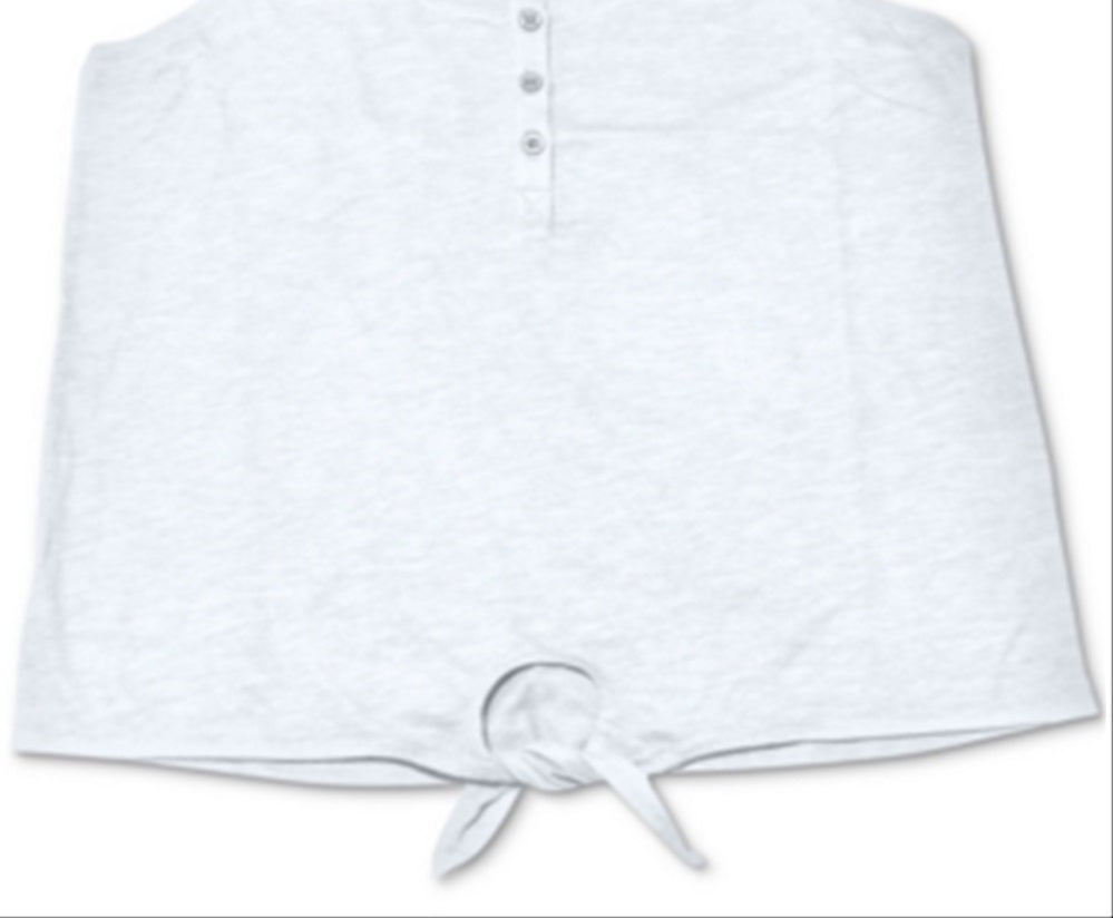 Style & Co Women's Henley Tank Top White Size Petite X-Large