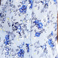 Karen Scott Women's Tuscan Garden Cotton Shirt Blue Size Petite Medium