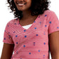 Karen Scott Women's Sailor T-Shirt Red Size Petite Small