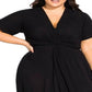 City Chic Women's MAXI KNOT FRONT DRESS Blue Size X-Small