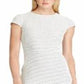 Ralph Lauren Women's Cap Sleeve Knee Length Fit Flare Dress White Size 16