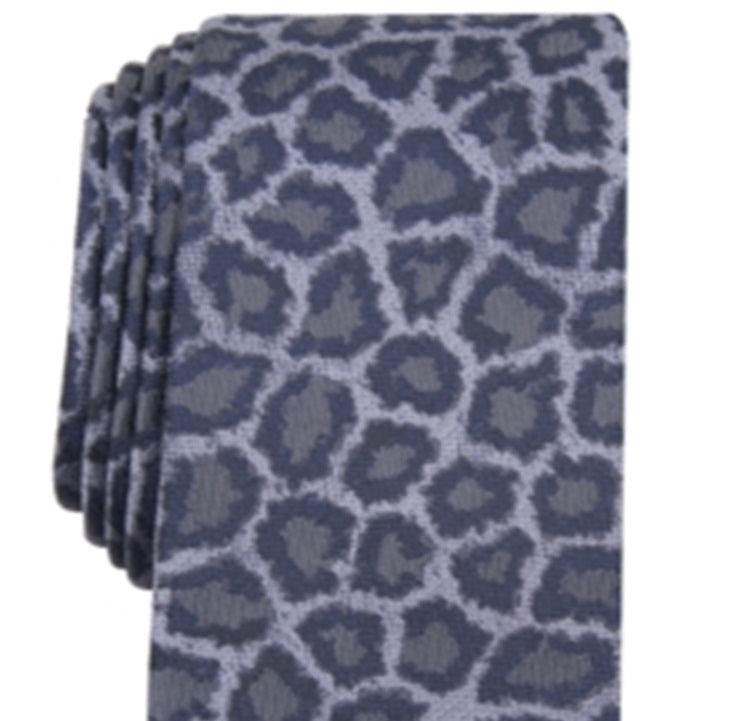 INC International Concepts Men's Jaguar Skin Skinny Tie Gray Size Regular