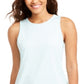 Ideology Women's Heathered Keyhole Back Tank Top Blue Size X-Large