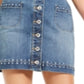INC International Concepts Women's Studded Jean Skirt Blue Size 0