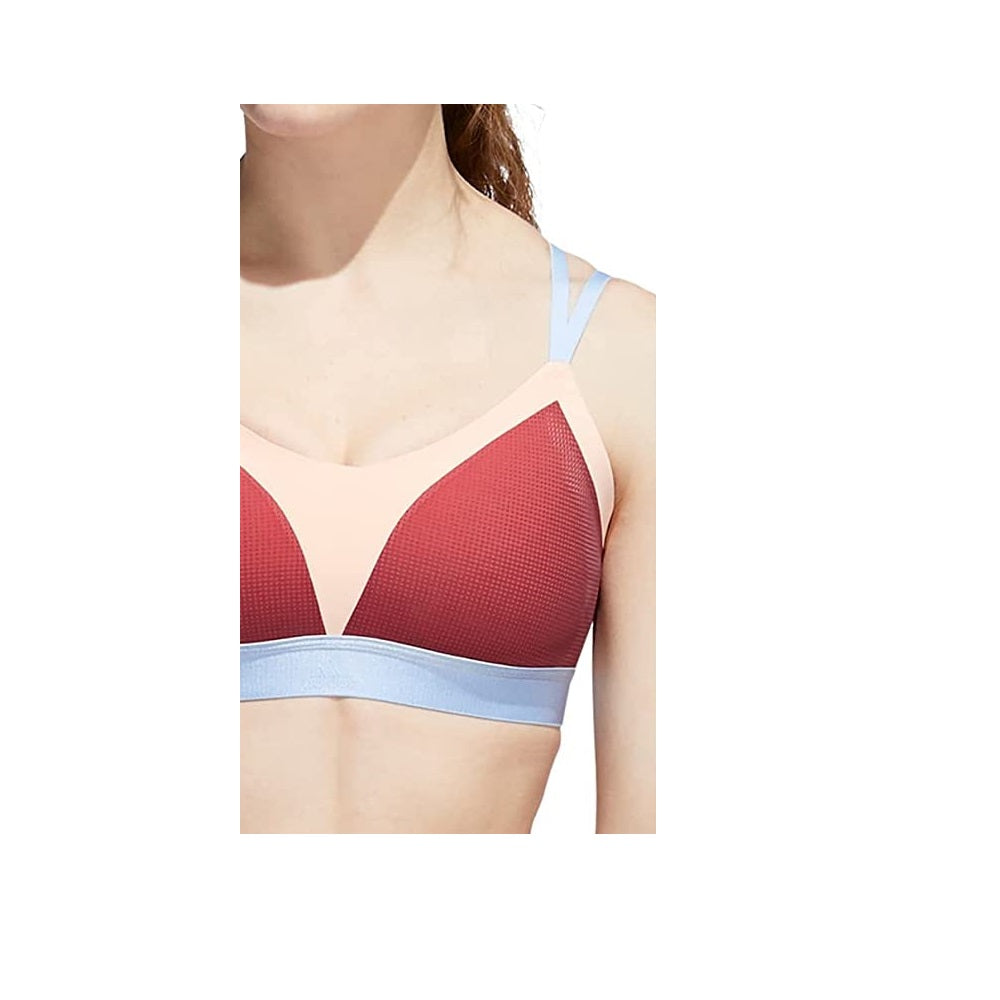 Adidas Women's All Me Training Bra Active Maroon/Glow Pink Size Medium