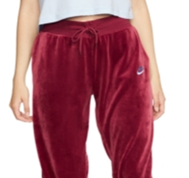 Nike Women's Velour Heritage Joggers Red Size XS