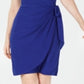 INC International Concepts Womens Cocktail Party Wrap Dress Blue Size S