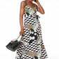 BAR III  Women's Spaghetti Strap Full-Length Wrap Dress Dress Black Size XL