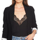 1.STATE Women's One Button Stretch Crepe Blazer Black