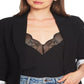 1.STATE Women's One Button Stretch Crepe Blazer Black