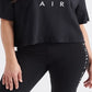 Nike Women's Sportswear Air Tee Top Black Black Size M