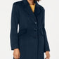 Forecaster Women's Notched Collar Maxi Walker Coat Blue Size 18