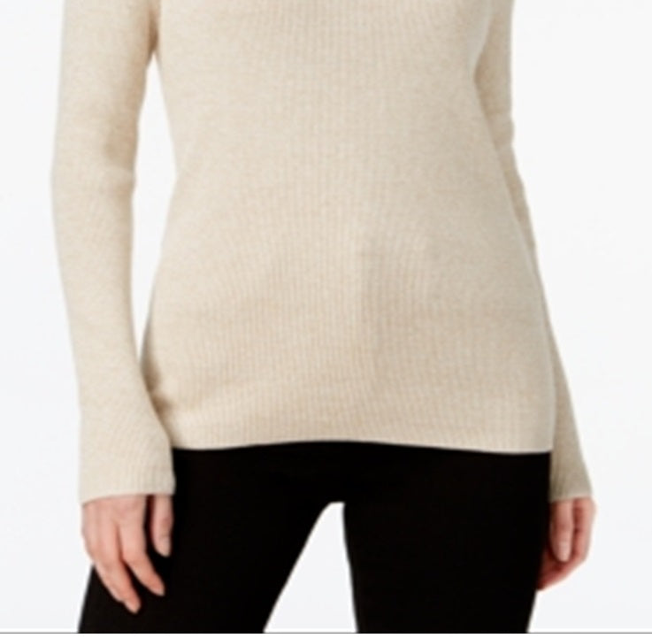 Karen Scott Women's Cotton Mock Neck Sweater Brown Size X-Small